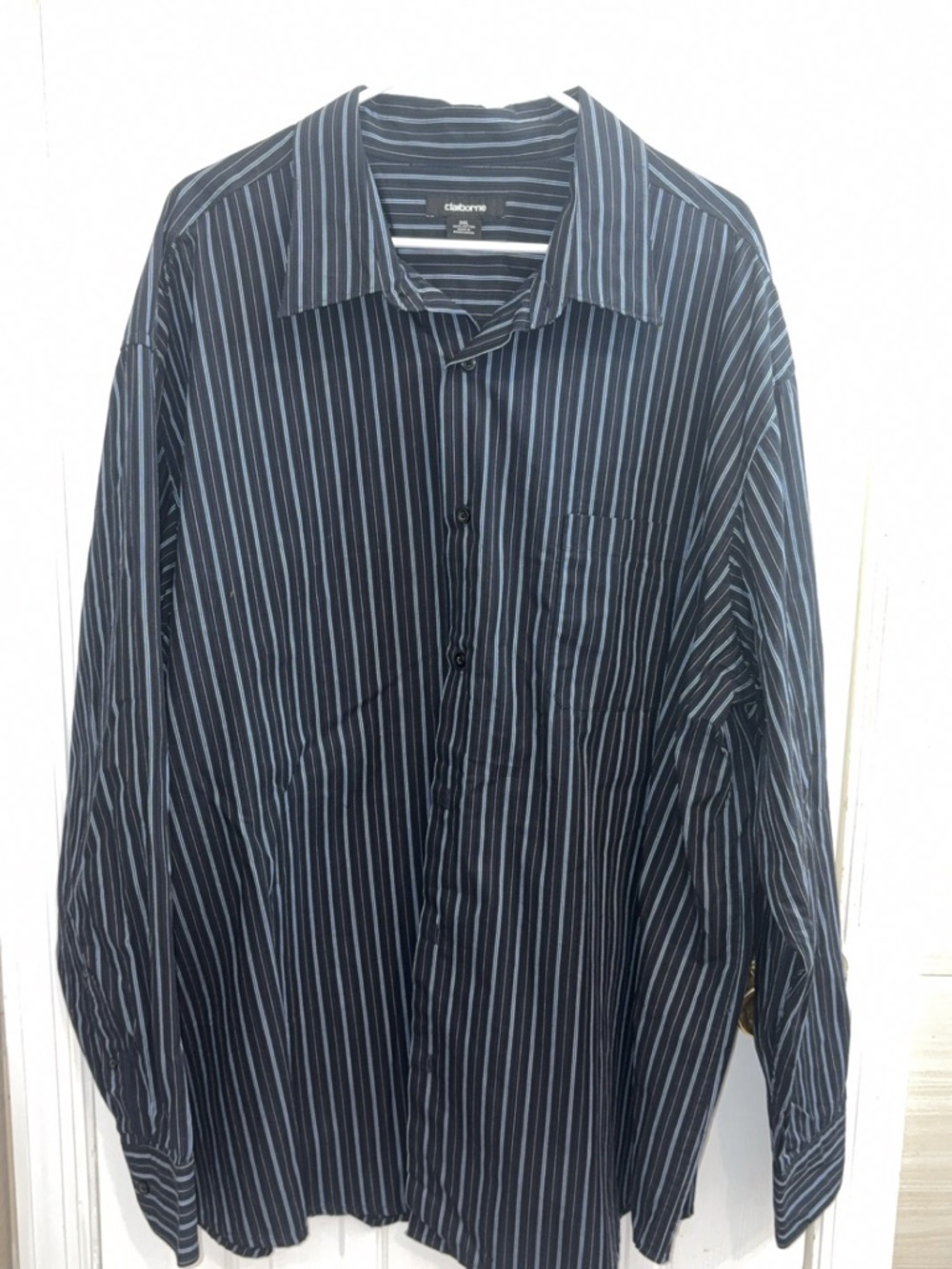 NWOT Claiborne Blue striped button down 3XL